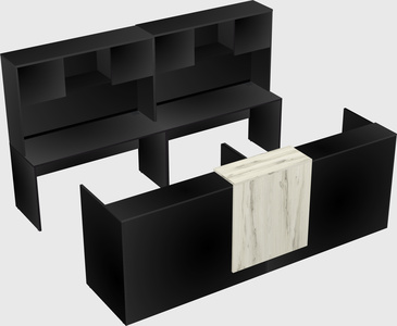 Shared u-shaped reception desks
