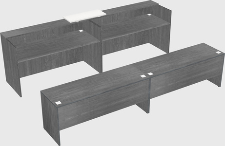 Shared u-shaped reception desks