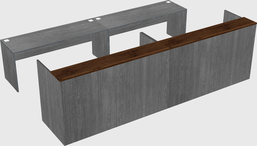 Shared u-shaped reception desks