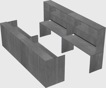 Shared u-shaped reception desks