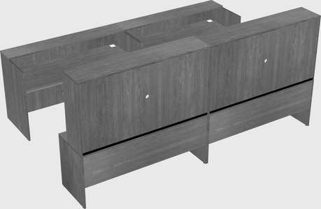 Shared u-shaped reception desks