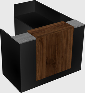 L-shaped modular reception