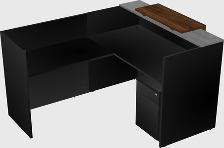 L-shaped modular reception