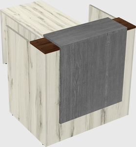 L-shaped modular reception