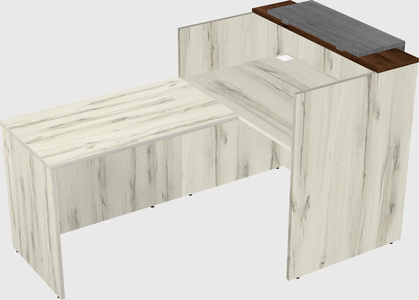 L-shaped modular reception