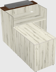 L-shaped modular reception
