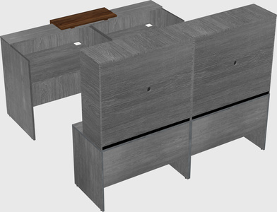 Shared u-shaped reception desks