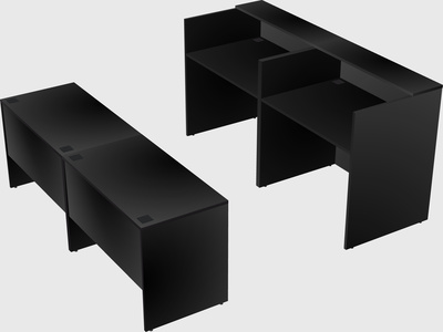 Shared u-shaped reception desks