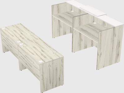 Shared u-shaped reception desks