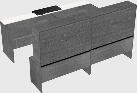 Shared u-shaped reception desks