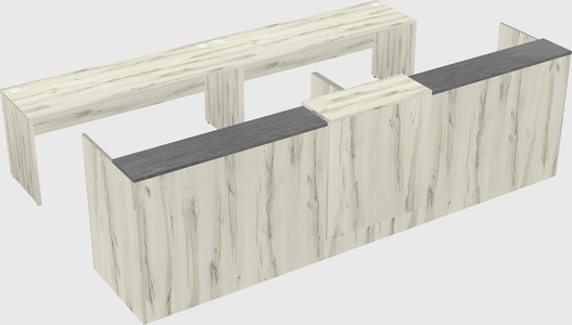 Shared u-shaped reception desks