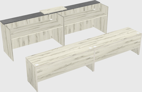 Shared u-shaped reception desks