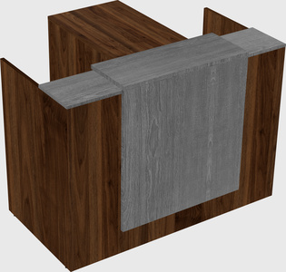 L-shaped modular reception