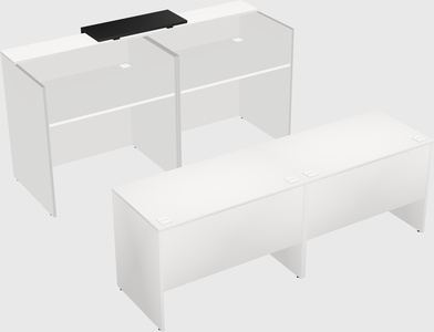 Shared u-shaped reception desks