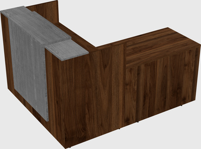 L-shaped modular reception