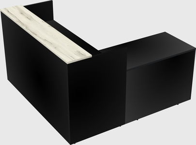 L-shaped modular reception