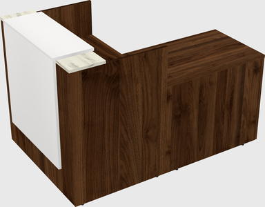 L-shaped modular reception