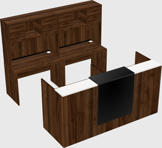 Shared u-shaped reception desks