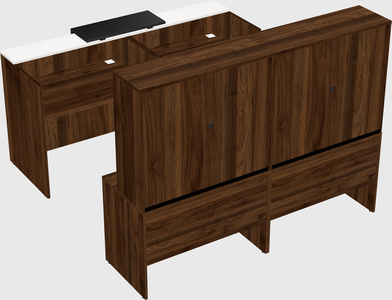 Shared u-shaped reception desks