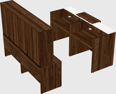 Shared u-shaped reception desks