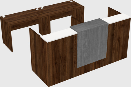 Shared u-shaped reception desks