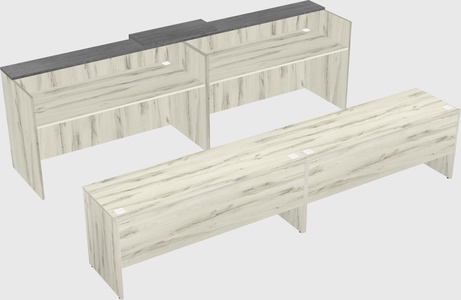 Shared u-shaped reception desks