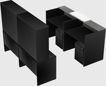 Shared u-shaped reception desks