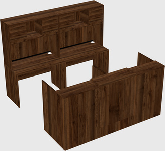 Shared u-shaped reception desks