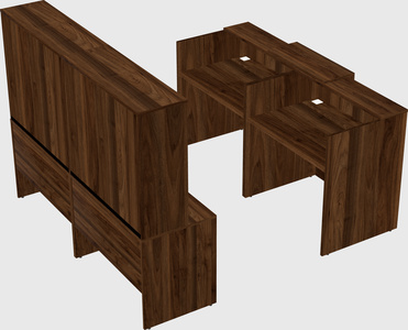 Shared u-shaped reception desks
