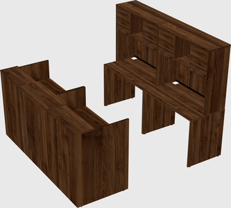 Shared u-shaped reception desks