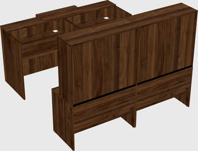 Shared u-shaped reception desks