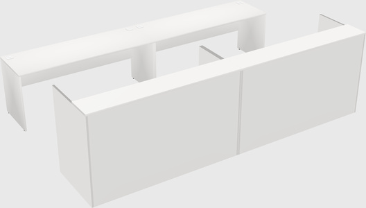 Shared u-shaped reception desks