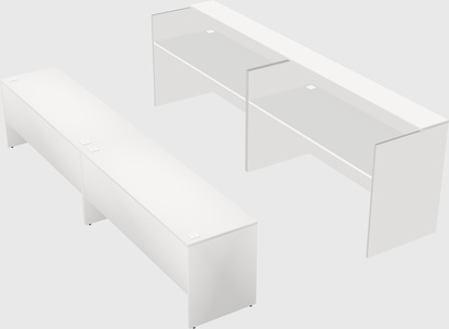 Shared u-shaped reception desks