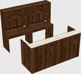 Shared u-shaped reception desks