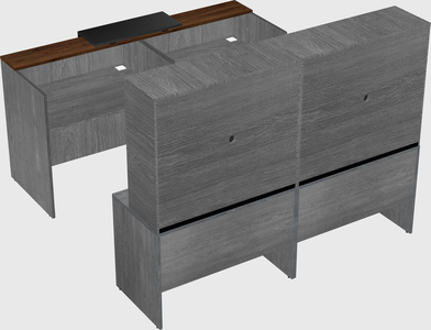 Shared u-shaped reception desks