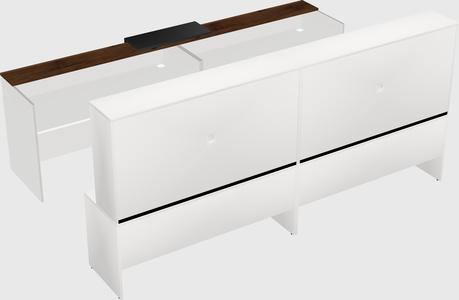 Shared u-shaped reception desks