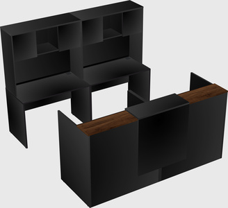 Shared u-shaped reception desks