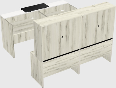 Shared u-shaped reception desks