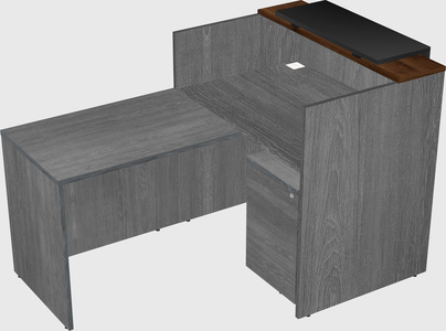 L-shaped modular reception