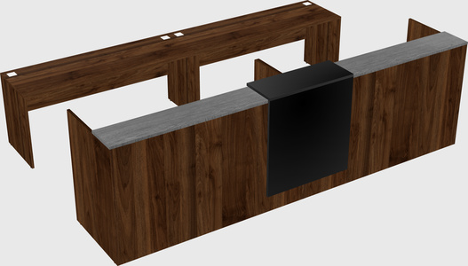 Shared u-shaped reception desks