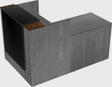 L-shaped modular reception