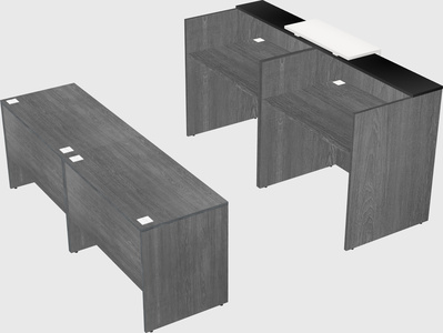 Shared u-shaped reception desks