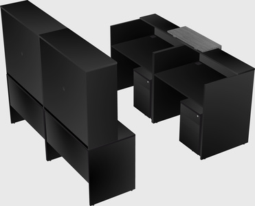 Shared u-shaped reception desks