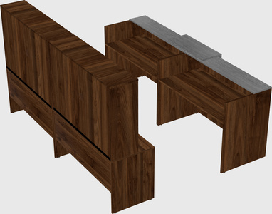 Shared u-shaped reception desks