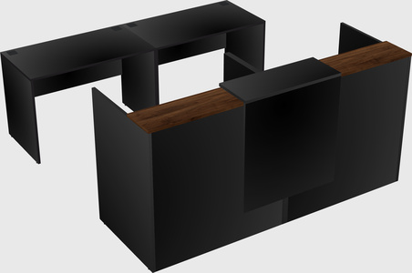 Shared u-shaped reception desks