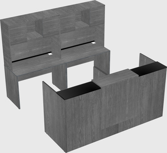 Shared u-shaped reception desks