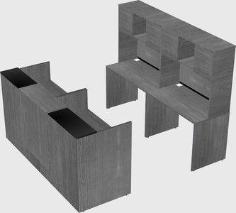 Shared u-shaped reception desks