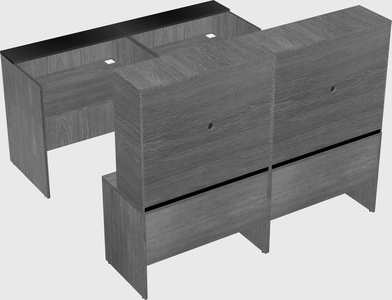Shared u-shaped reception desks