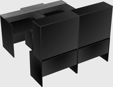 Shared u-shaped reception desks