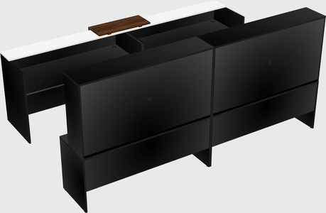 Shared u-shaped reception desks